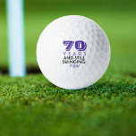 Funny Golf Balls 70. Geburtstagsparty Mit Monogram Golfball<br><div class="desc">Ihr Golfer, der 80 Jahre alt wird, wird von diesen personalisierten Golfballs zum Lachen kommen. Enthält ein Design mit Text, der "70 Jahre und Stillschweigen" lautet. (Sie können die Zahl in jedes Jahr und jede Farbe von lila auf Ihre Wahl ändern.) Personalisieren Sie Ihre Daten mit mit Monogramm Initialen, Namen...</div>