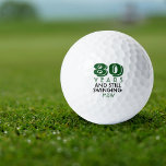 Funny Golf Balls 80. Geburtstagsparty Mit Monogram Golfball<br><div class="desc">Ihr Golfer, der 80 Jahre alt wird, wird von diesen personalisierten Golfballs zum Lachen kommen. Verfügt über ein Design mit Text, der "80 Jahre und Stillschweigen" lautet. (Sie können die Zahl in jedes Jahr und Farbe in Ihre Wahl ändern.) Personalisieren Sie Ihre Daten mit mit Monogramm Initialen, Namen oder Datum....</div>