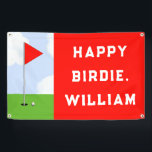 Funny Golf Birthday Banner<br><div class="desc">Kreatives Golf-Party oder Event-Banner für Geburtstagsfeiern oder große Turniere. So personalisieren Sie Text bearbeiten, um den Namen des Golfers hinzuzufügen.</div>
