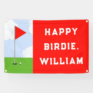 Funny Golf Birthday Banner