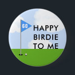Funny Golf Birthday Button<br><div class="desc">Golf Birdie Geburtstagsgeburtstag Abzeichen. Bearbeiten Sie Text,  um das Alter Ihres Lieblings-Golfers hinzuzufügen.</div>