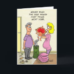 Funny Golf Birthday Card Karte<br><div class="desc">This cartoon greeting card is perfect for the golf lover with a young family. Happy Birthday !</div>