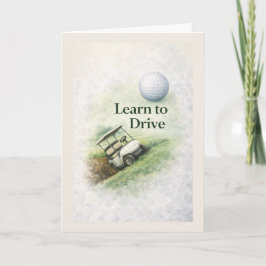 Funny Golf Birthday Card | Learn to Drive Humor Karte