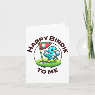 Funny Golf Birthday Happy Birdie Golfer Kids Boys Karte