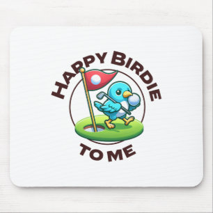 Funny Golf Birthday Happy Birdie Golfer Kids Boys Mousepad