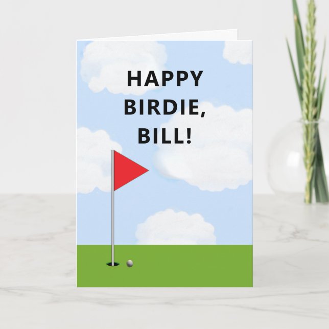 Funny Golf Birthday Karte (Vorderseite)