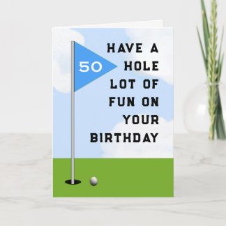 Funny Golf Birthday Karte