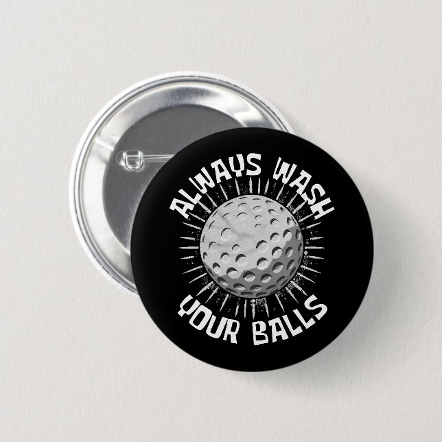 Funny Golf Button (Vorne & Hinten)