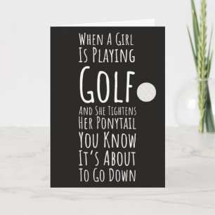 Funny Golf Cards für Mädchen Ihr Teen Kinder Sport Karte
