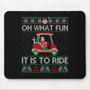 Funny Golf Cart Matching Familie Weihnachten Oh wa Mousepad