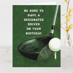 Funny Golf Carte d'anniversaire