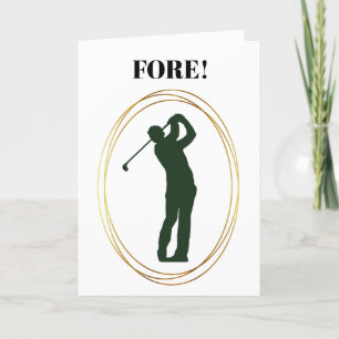 Funny Golf Carte d'anniversaire pour les hommes