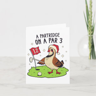 Funny Golf Christmas Shirt Partridge Par 3 Funny P Karte