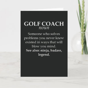 Funny Golf Coach Cards für Trainer Instruktor Karte