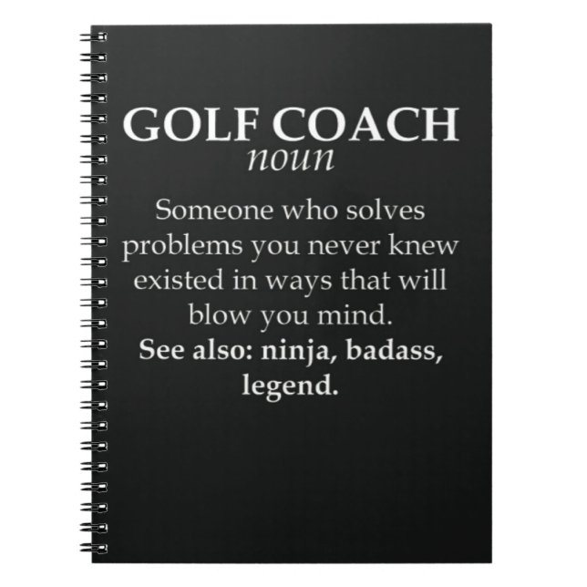Funny Golf Coach Geschenke für Tauchlehrer Notizblock (Vorderseite)