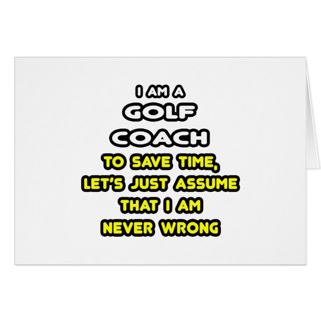 Funny Golf Coach T - Shirt und Geschenke (Vorderseite (Horizontal))