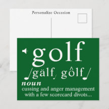 Funny Golf Definition Tee Anger Management Humor  