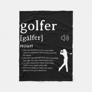Funny Golf Definitionen für Golfer - Golfer" Fleecedecke