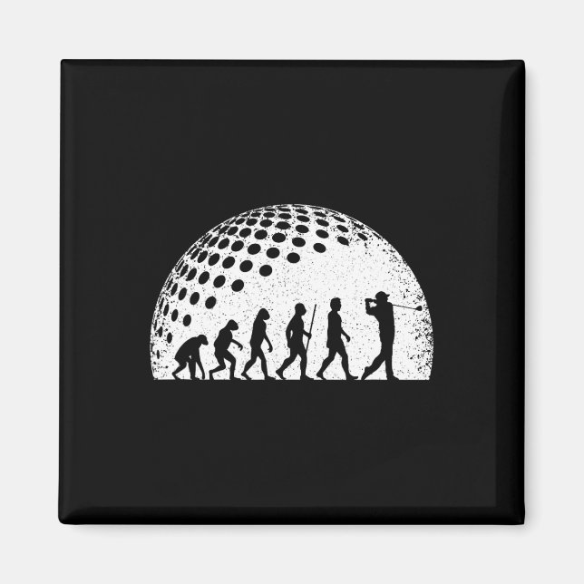 Funny Golf Evolution Golf Player Vintag Magnet (Vorne)