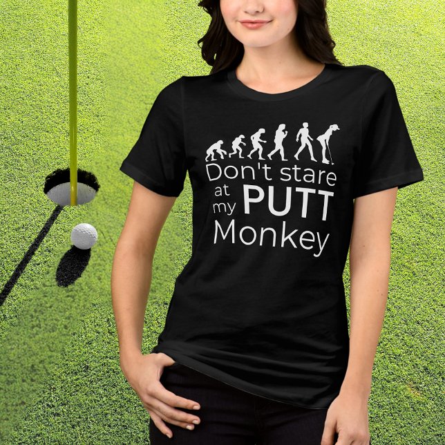 Funny Golf Evolution starrt nicht an meinem Putt M Tri-Blend Shirt (Von Creator hochgeladen)