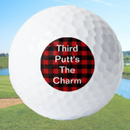 Funny Golf Geschenk Dritter Putt's The Charm Red K Golfball