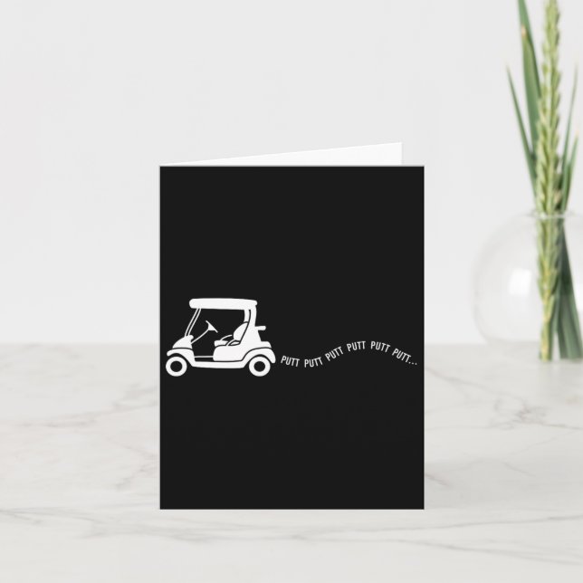 Funny Golf Geschenk Golfspielen Cart Jota Putt Bir Karte (Vorderseite)