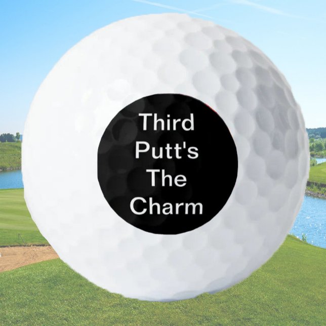 Funny Golf Geschenk Joke Dritter Putt ist der Char Golfball (Von Creator hochgeladen)