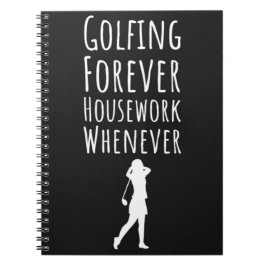 Funny Golf Geschenke für ihr Dame Golfer Zitat Notizblock