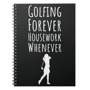 Funny Golf Geschenke für ihr Dame Golfer Zitat Notizblock