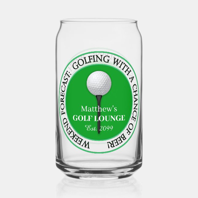 Funny Golf Golfing Boule de golf La bière peut ver (Recto)