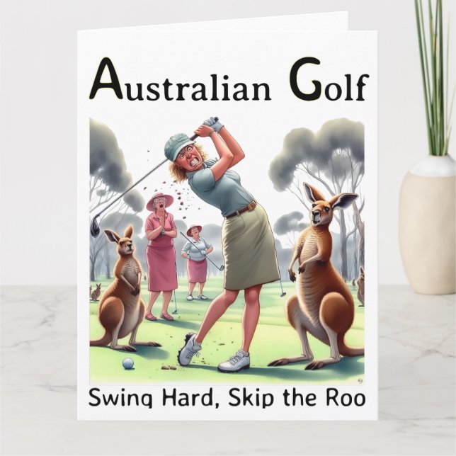 Funny Golf Grußkarte Karte (Vorderseite)
