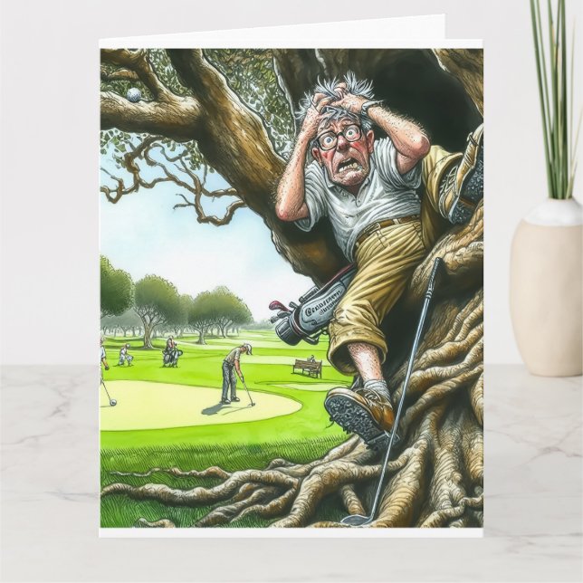 Funny Golf Grußkarte Karte (Vorderseite)