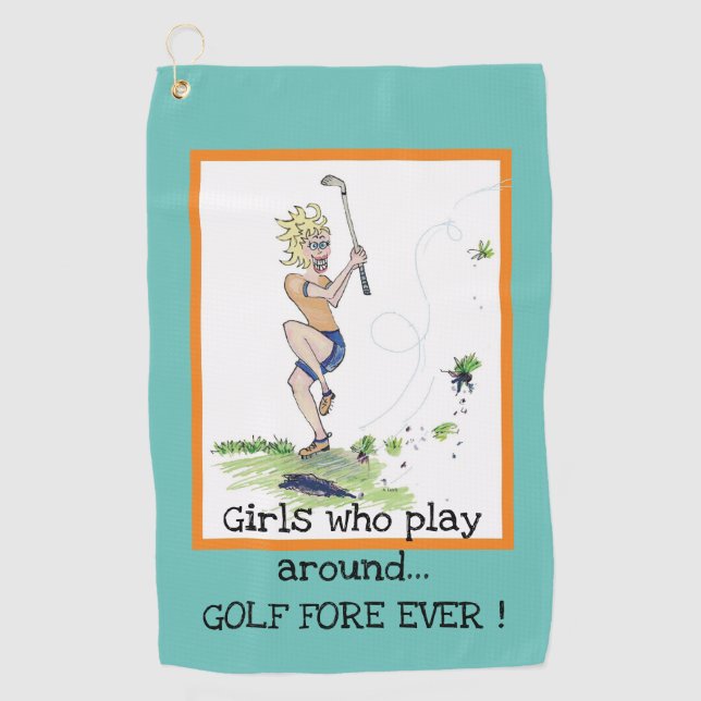 Funny Golf Handtuch (Vorderseite)
