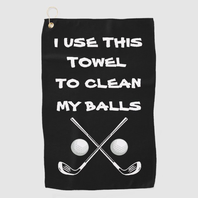 Funny Golf Handtuch, Golf Balls Puff Reinigungstüc Golfhandtuch (Vorderseite)
