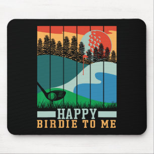 Funny Golf Happy Birdie To Me Golfer Vater Onkel B Mousepad