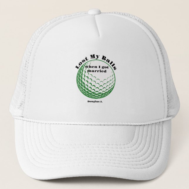 Funny Golf Hats, meine Bälle verloren, als ich Ver Truckerkappe (Vorderseite)