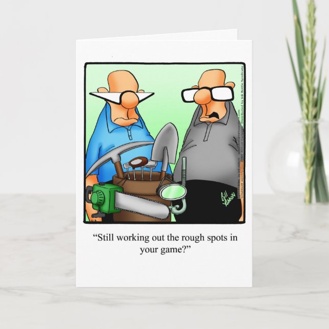 Funny Golf Humor Birthday Greeting Card Karte (Vorderseite)