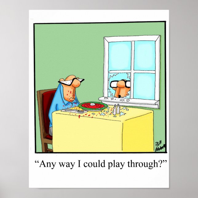 Funny Golf Humour Poster Cadeau (Devant)