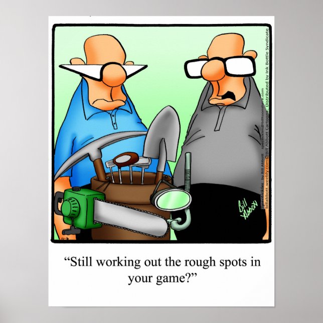 Funny Golf Humour Poster Cadeau (Devant)