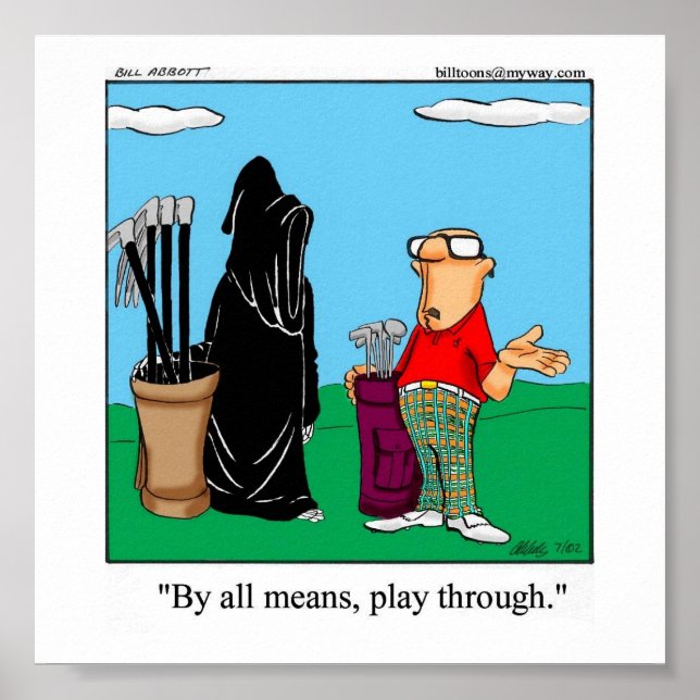 Funny Golf Humour Poster Cadeau (Devant)
