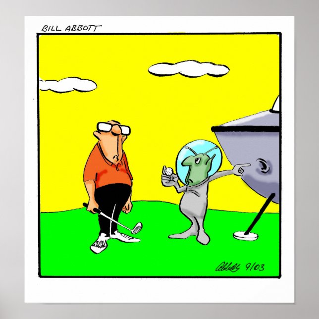 Funny Golf Humour Poster Cadeau (Devant)