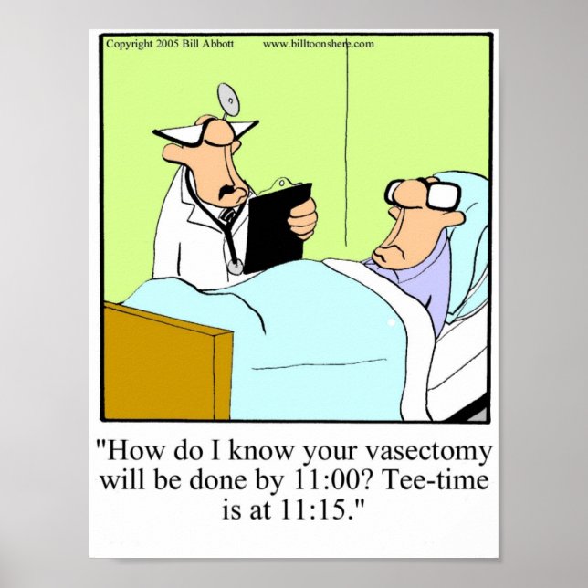 Funny Golf Humour Poster Cadeau (Devant)