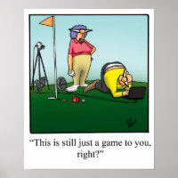 Funny Golf Humour Poster Cadeau