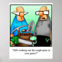 Funny Golf Humour Poster Cadeau