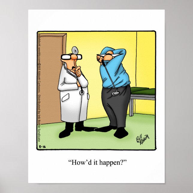 Funny Golf Humour Poster Cadeau (Devant)