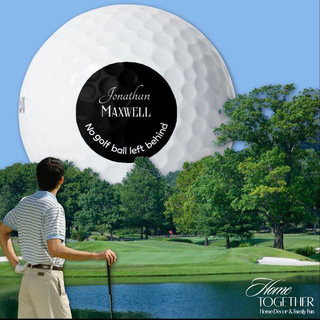 Funny Golf Joke Individuelle Name Schwarz-weiß Min Golfball (Funny Golf Humor Personalized Names Golf Ball)