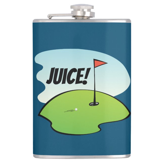 Funny Golf Juice Birdy Celebration Moderne Flachmann (Vorderseite)