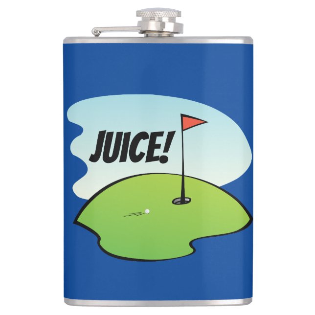 Funny Golf Juice Birdy Celebration Moderne Flachmann (Vorderseite)
