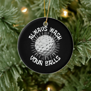 Funny Golf Keramik Ornament