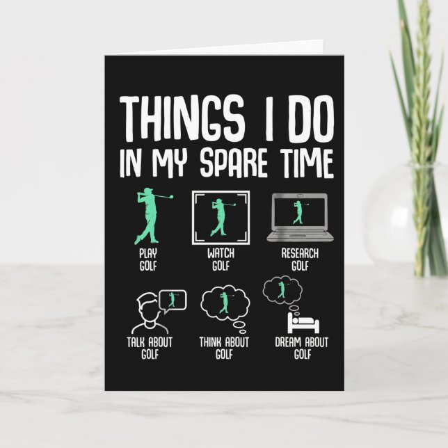 Funny Golf Lover Spare Time Golfer Life Course  Karte (Vorderseite)
